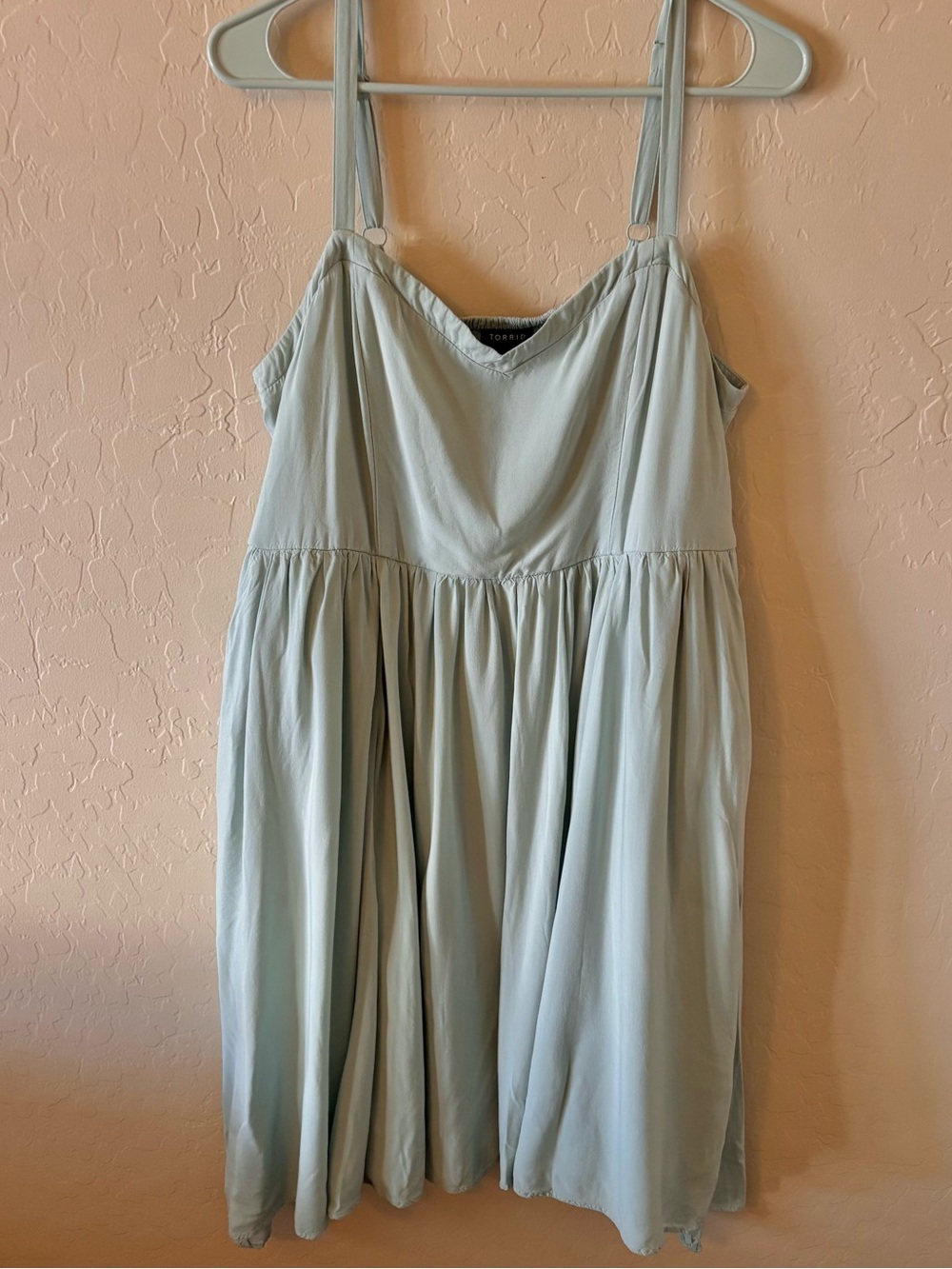 torrid Light Sage Midi Dress with Adjustible Straps Size 1